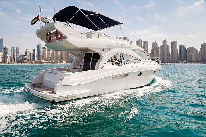 Experience luxury on the water with an exclusive yacht ride relishing stunning views of Dubai's skyline and iconic landmarks perfect for celebrations and romantic moments.
